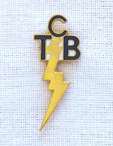 Elvis Presley TCB Lapel Pin Lightning Bolt Takin Care Of Business Vintage Enamel - Picture 1 of 2