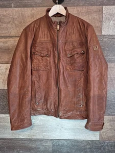 Chaqueta Para Hombres BOSS NARANJA Tostada Cuero Oveja Forrada Termore Reino Unido 50 - Imagen 1 de 21