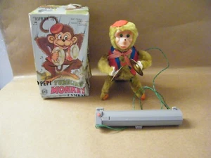 Vintage Yanoman Toys Pepi Tumbling Monkey w/Cymbal Battery Remote Control - Picture 1 of 14