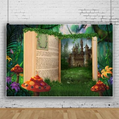 Backdrop Enchanted Forest Photo Background Fantasy Magic Wonderland Party Decor - Image 1 of 4