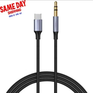 USB C to 3.5mm Audio Headphone Car Stereo Aux Jack Cable for Samsung Galaxy S21 - Picture 1 of 1