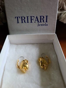 Rare Trifari Limited Edition Earrings Horse Head Box and Certificate 600 Made - Picture 1 of 17