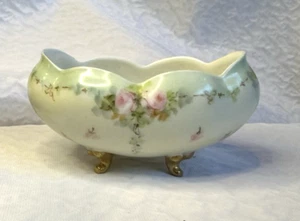Vintage ELITE L Frankreich Bonboniere floral gold bemalt Füße elegant Party - Bild 1 von 14