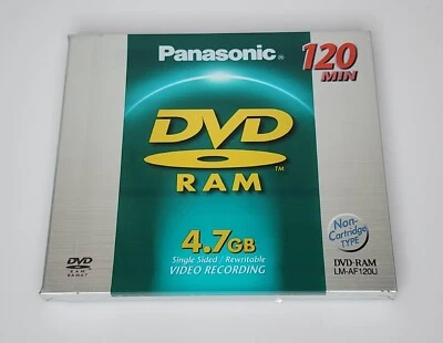 Panasonic DVD RAM 4,7 GB 120 min regrabable a una cara LM-AF120U NUEVO  Foto 1 de 2