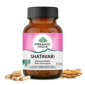 Organic India Shatavari - 60 Veg Capsules, With Plant Based Estrogens, - Picture 1 of 9
