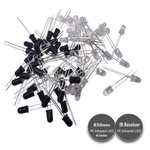 3mm 5mm IR LED Emitting Diode 850nm 940nm Emitter Receiver Infrared Transmitter - Picture 1 of 8