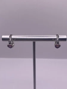 Beautiful Hoop Heart Sterling Silver Mystic Color Earrings - Picture 1 of 4