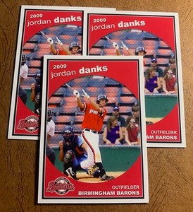 JORDAN DANKS Birmingham Barons 2009 Grandstand 3 ct lot EX/NM PWE SHIP