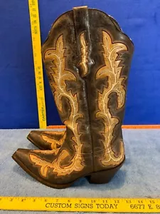 Stivali alti western cowgirl Corral G1228 in pelle marrone punta aperta donna 9M BELLI - Foto 1 di 22