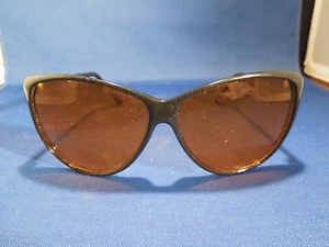 Vintage ROC R.O.C. Fashion Oversized Sunglasses Black Frames Orange Lenses - Picture 1 of 7