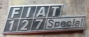 SCRITTA stemma logo fregio distintivo FIAT 127 SPECIAL auto d'epoca - Foto 1 di 2