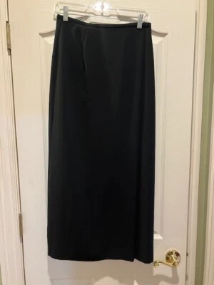 Vintage My MM Michelle Skirt Women's Sz 8 Black Pencil Long Slit Lined - Image 1 of 4