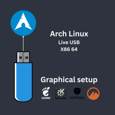 Arch Linux 32GB Bootable USB – Live OS with GUI Installer & Persistent Storage - Image 1 of 4