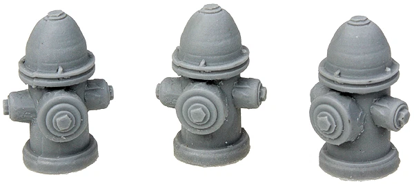 Bar Mills 4026 O Scale Fire Hydrant Set 3 Resin Model Railroad Detail Ship