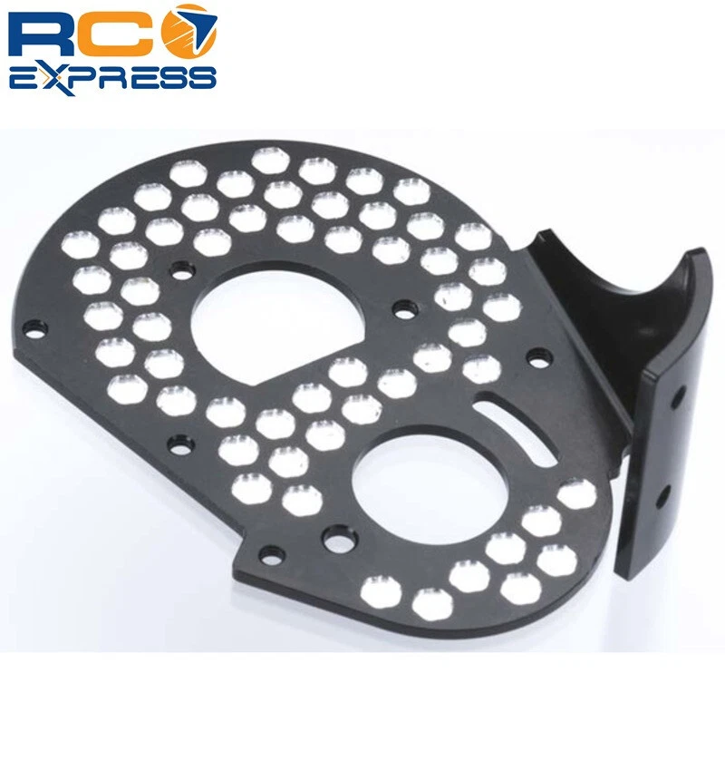 JConcepts RC10 aluminum rear motor plate - honeycomb - black JCO2319-2 - Image 1 of 1