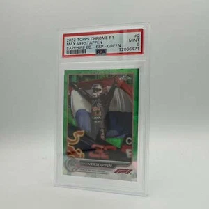 PSA 9 - /75 - Max Verstappen #2 - Sapphire SSP - Green - 2022 Topps Chrome F1 - Picture 1 of 4