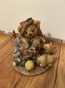 Teddy & Me 1994 WBI Inc Christmas Teddy Bear with Puppies & Toys - Picture 1 of 6