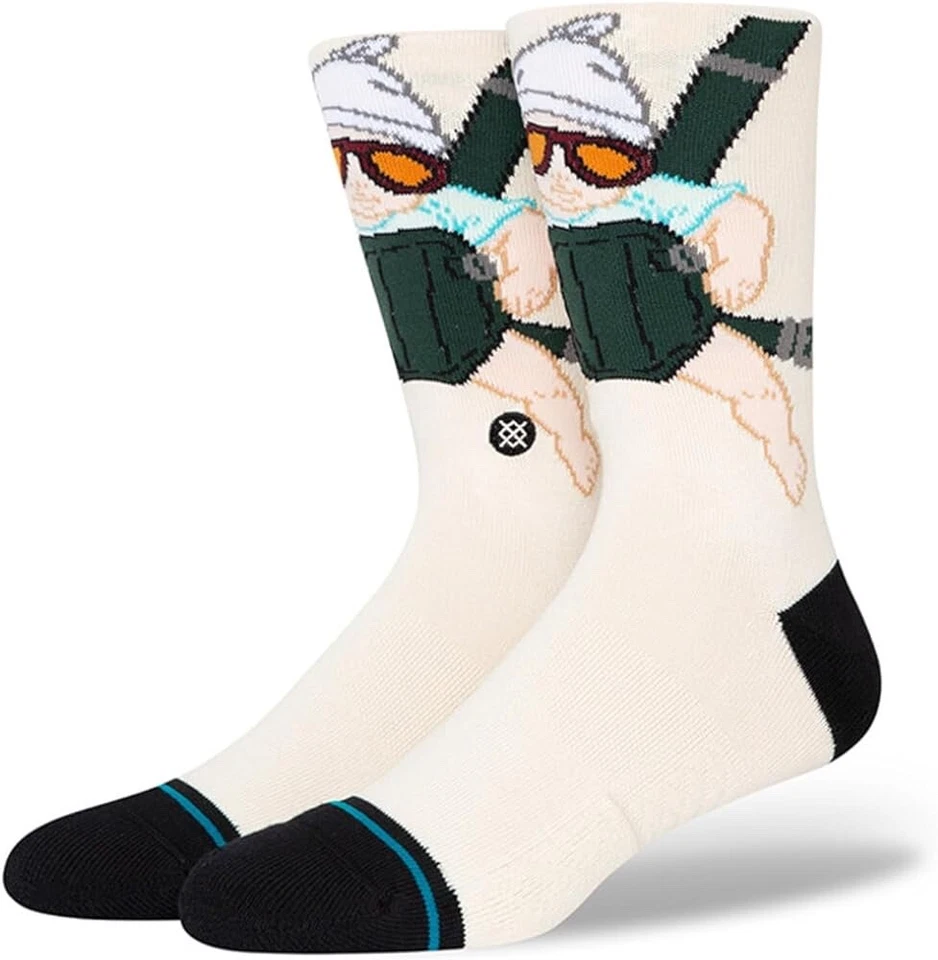 Stance Adult Off White Crew Cotton Cushion WB The Hangover Carlos Socks M 6-8.5