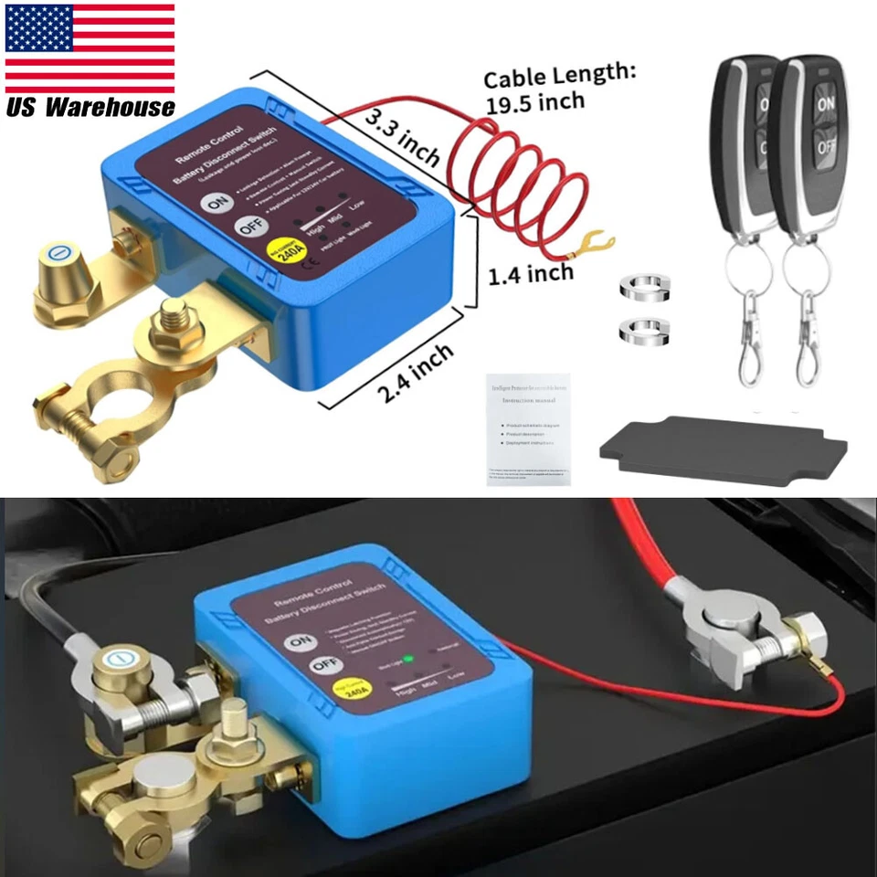 Interruptor de desconexión de batería de apagado automático 240A para automóvil  Foto 1 de 4