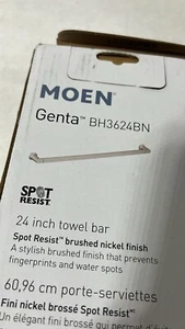 Moen BH3624BN Genta 24-Inch Towel Bar in Brushed Nickel - Picture 1 of 2