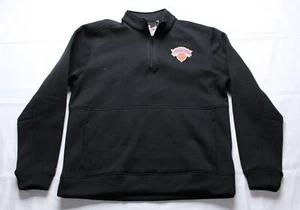 New York Knicks Men's Antigua Twist Quarter-Zip Pullover Top CD4 Black Large NWT - Picture 1 of 4