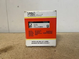 Black on White Compatible w/ Epson 218BW K-Sun KSun 218BW Tape 3/4" C21 - Picture 1 of 1