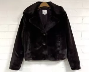 Ex Selfridges Vince Faux Fur Coat Size Small RRP £490 - Picture 1 of 7