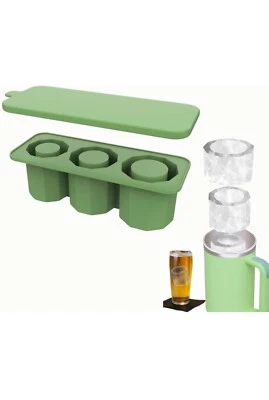 Stanley Cup Ice Cube Mould, Silicone  Reusable With Lid 30/40oz Green - Image 1 of 4
