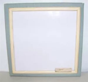 Blue Linen Fabric Dry Erase Bulletin Board Memo - Picture 1 of 2