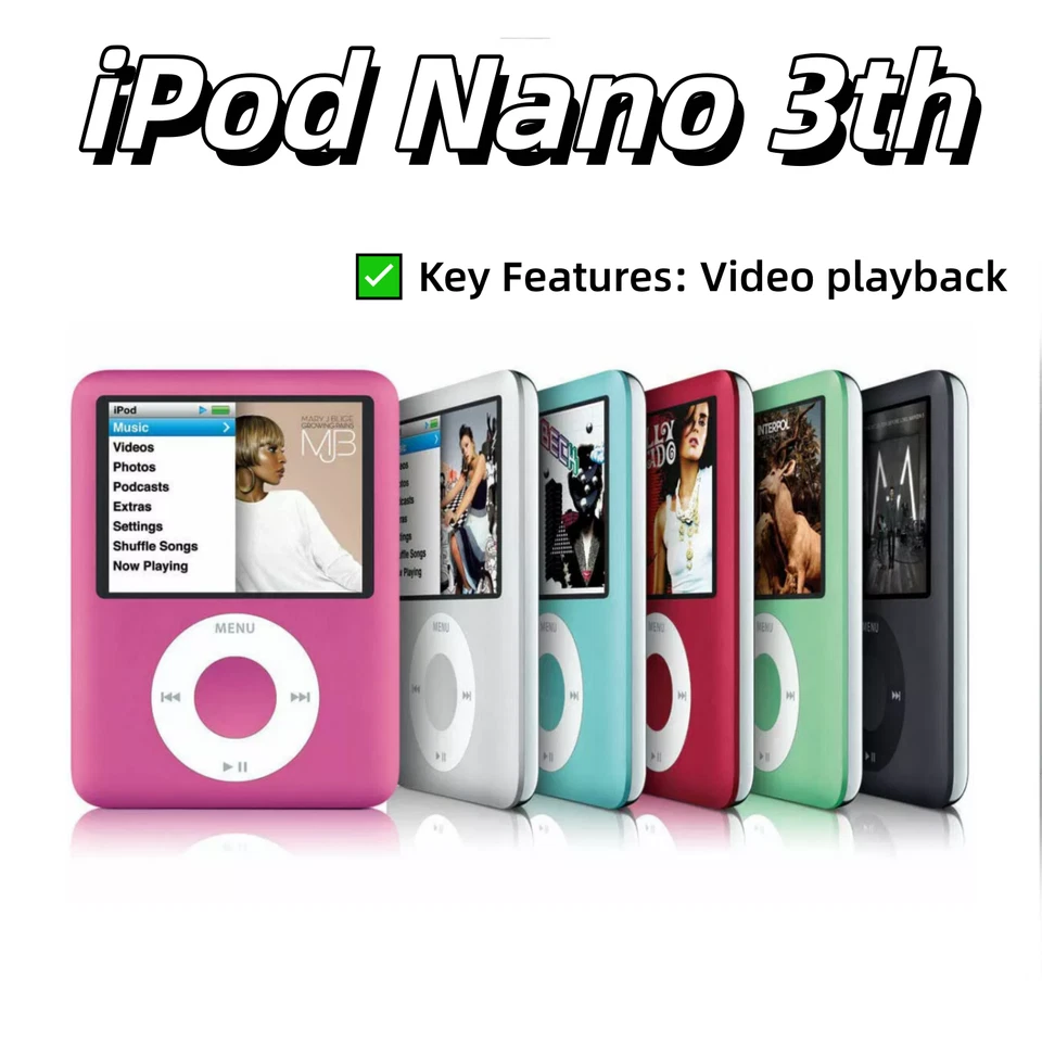 New Apple iPod Nano 3rd 4th 5th 6th 7th Gen -  Sealed All colors Fast Shipping - Image 1 of 1