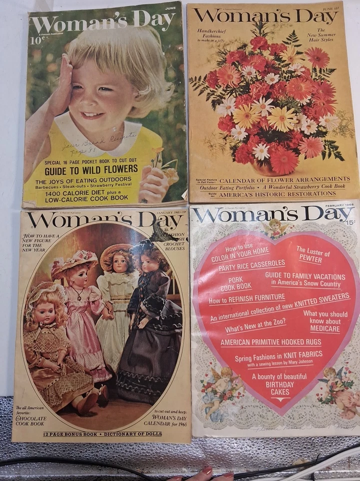 Vintage Woman's Day  Magazines 1960,64,65,66 Read Look Super Cool Reading! - Image 1 of 4