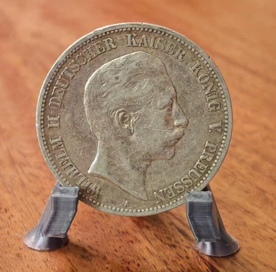 5 Mark 1901, WILHELM II DEUTSCHER KAISER KÖNIG V PREUSSEN, Silber, Münzen, Rarit - Bild 1 von 4