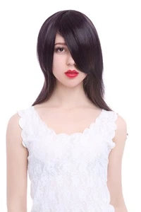 Pelucas de cabello largas lactas con cosplay de moda L-email para mujer negras púrpuras marrón desvanecido - Imagen 1 de 7