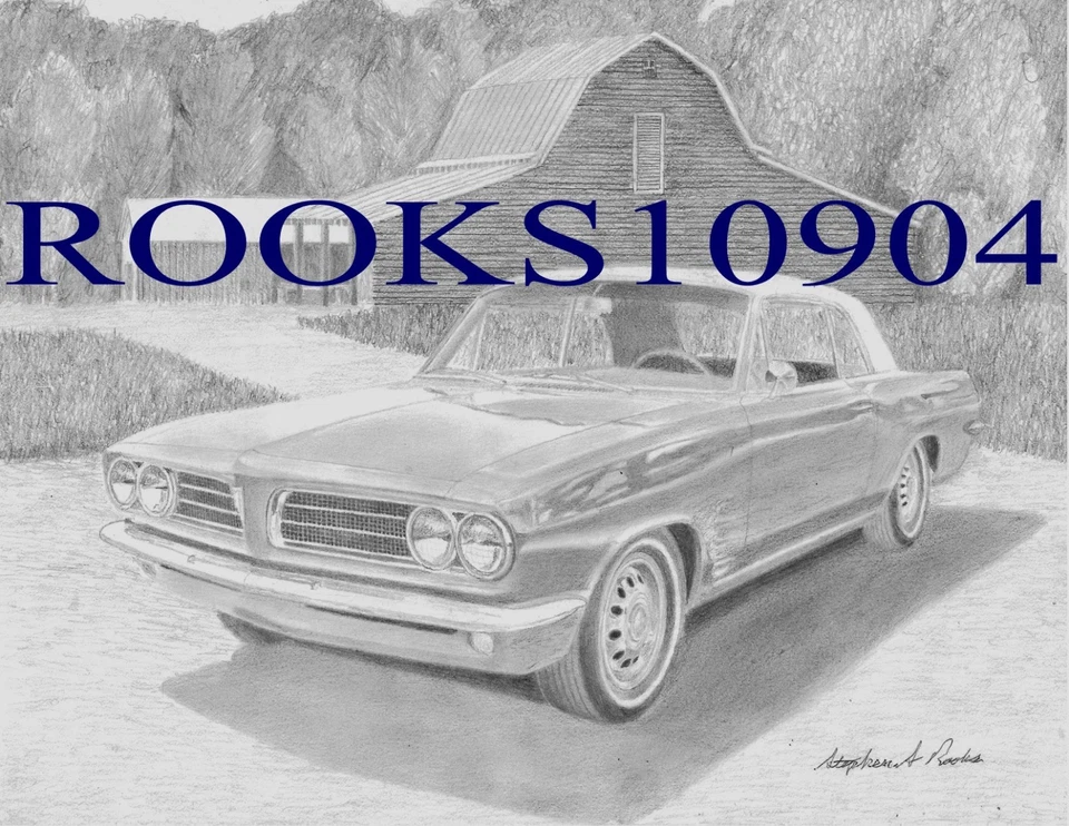 1963 Pontiac Tempest CLASSIC CAR ART PRINT - Image 1 of 1