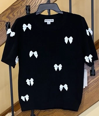 Suéter Monacco Lane Negro Y Lazo Manga Corta Talla Med nuevo con etiquetas Foto 1 de 4