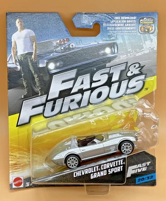 Chevrolet Corvette Grand Sport Fast Five Mattel 1:55 Diecast 79/80 Gift Idea - Image 1 of 4