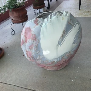 Monumentale Tony Evans Raku Keramik Modernist seltene Vase # 9 (25” H X 26” B) - Bild 1 von 18