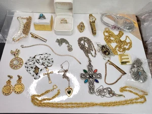 Lote de Joyería Vintage Patrimonio Rosario Pendientes Anillos Reloj Collar Colgante Esterlina - Imagen 1 de 12