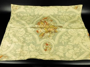 Pottery Barn Camilla Standard Sham Damask Floral Linen Cotton Tan Gray Rust - Picture 1 of 5