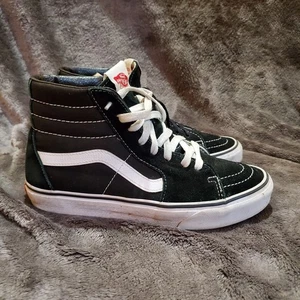 VANS Sk8-Hi Black/White Mens Sz 8 Womens 9.5 - Picture 1 of 11