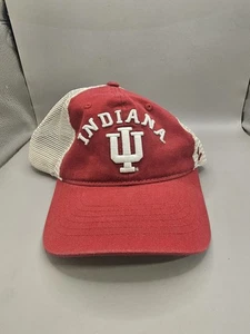 IU Hoosier Red With White Mesh Hat Cap SnapBack Zephyr Used - Picture 1 of 5