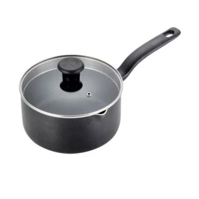 T-fal 3qt Saucepan with Lid, Simply Cook Nonstick Cookware Black