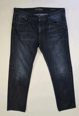 Guess Jeans Lincoln Slim Straight Men’s Size 38x33 Dark Blue Whiskered  - Image 1 of 4