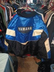 Chaqueta de moto de nieve Yamaha CLIMA FRÍO ENGRANAJE azul vintage años 90 carreras XL - Imagen 1 de 19