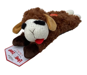 MultiPet Lambchop Brown 10" with Squeaker Plush Dog Toy - Picture 1 of 3