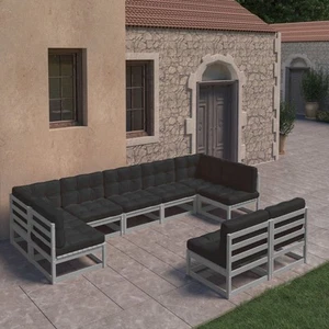 Garten Lounge Set Gartenmöbel Sofa Sitzgruppe 9-tlg. Massivholz Kiefer vidaXL - Bild 1 von 56