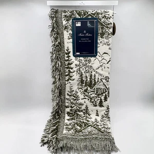Brooks Brothers Cabin Lodge Natale coperta invernale verde bianco - Foto 1 di 4