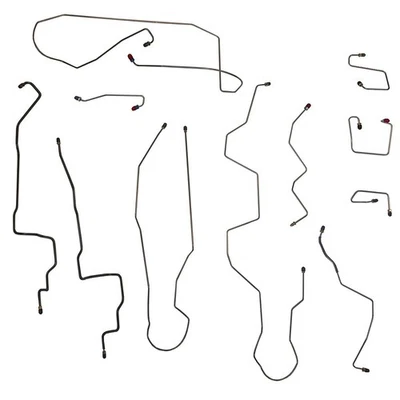 1997-2002 Fits V6 Dodge Dakota Ext Cab 4x4 ABS Rear Drum Brake Line Kit Steel - Image 1 of 4