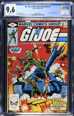 NM+ G.I.Joe : A Real American Hero # 1 CGC 9.6 1982 White Pages SNAKE EYES  - Image 1 of 4