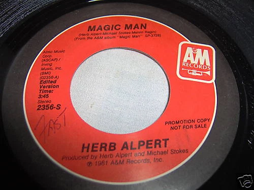 HERB ALPERT-MAGIC MAN STEREO/MONO NEAR MINT ez 45 - Image 1 of 1